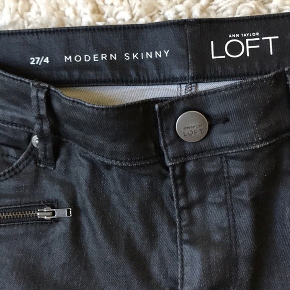 Ann Taylor Lift Black Skinny Jeans Sz 27/4 - Picture 4 of 6